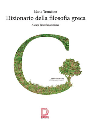 cover image of Dizionario della filosofia greca